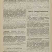 1346 - Page 1382 - Société de chirurgie. Séance du 8 décembre 1897. Suite de la discussion sur l'hystérectomie abdominale. M. Ricard / Communications. Ablation d'une tumeur du foie. M. Terrier / Présentations. Trépanation. M. Peugniez... / Gastro-entérostomie. M. Tuffier / Luxation du semi-lunaire. M. Berger / Revue bibliographique. L'hérédité normale et pathologique..., par le Docteur Ch. Debierre... / Chronique et nouvelles scientifiques. Concours de l'internat / Chemins de fer de Paris à Lyon et à la Méditerranée