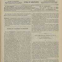 1377 - Page 1421 - Sommaire / Séance de l'Académie de médecine / Étude comparée des cirrhoses du foie. Par E. Lancereaux...