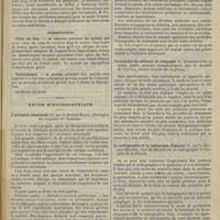 0015 - Page 5 - Société de chirurgie. Séance du 28 décembre 1898. Rapports. Hystérectomie abdominale pour le cancer de l'utérus. M. Picqué, sur un travail de M. Mauclaire / Présentations. Plaie du foie. M. Legueu / Gastrectomie. M. Faure / Revue bibliographique. L'occlusion intestinale, par le Docteur Bauby... / Formulaire du médecin de campagne. Remèdes sous la main, petits moyens thérapeutiques, par le Docteur M. Gautier... / La radiographie et la radioscopie cliniques, par le Docteur Regnier...