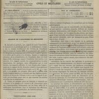 0019 - Page 9 - Sommaire / Séance de l'Académie de médecine / Laboulbène (1825-1898). Par M. Rendu... [Nécrologie]