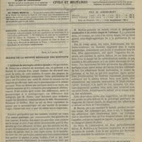 0039 - Page 29 - Sommaire / Séance de la Société médicale des hôpitaux. Épidémie de méningite cérébro-spinale. M. Netter / M. Merklen : Périgastrite consécutive à un ulcère simple de l'estomac / De l'extrait physiologique naso-pharyngien et de son application au traitement de la tuberculose pulmonaire ; par le Docteur R. Fauvel...
