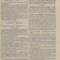 0051 - Page 41 - Thérapeutique. Traitement de la coqueluche. (Presse méd.) / Académie de médecine. Séance du 10 janvier 1899. Communications. Des contradictions et des dangers de la médication thyroïdienne. M. François Franck / Lectures. Débridement du sac dans la hernie étranglée. M. Charier... / Corps étranger de l'oesophage. M. Lejars / Chirurgie de l'estomac. M. doyen