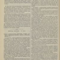 0076 - Page 66 - Séance de l'Académie de médecine / Hôpital Necker. M. Rendu. Infection staphylococcique généralisée, d'origine uréthrale. Suppurations multiples, néphrite, endocardite. Guérison