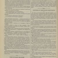 0092 - Page 82 - Corps de santé de la marine. 1° Instructions pour l'admission dans les trois écoles annexes de médecine navale en 1899. 2° Renseignements sur le fonctionnement de l'École du service de santé de la marine à Bordeaux. (A suivre) / Corps de santé militaire. Tableau d'avancement pour l'année 1899 / Chronique et nouvelles scientifiques. Corps de santé de la marine / Chemins de fer de Paris à Lyon et à la Méditerranée