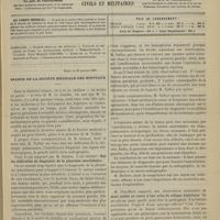 0123 - Page 113 - Sommaire / Séance de la Société médicale des hôpitaux. M. Guinon : Sur les difficultés de diagnostic de la pleurésie interlobaire / M. Chauffard : Mort subite au cours d'une crise de colique hépatique