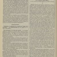 0134 - Page 124 - Académie de médecine. Séance du 31 janvier 1899. Discussion sur le traitement de l'appendicite. M. Dieulafoy, à propos de la communication de M. Chauvel / Communications. Traitement et guérison de la hernie par l'usage de la bicyclette. M. Championnière / Les moustiques et la fièvre des marais. M. Laveran, un mémoire du Docteur Ross... / Variétés. René Marjolin [1812-1895]. Par M. Paul Reclus...