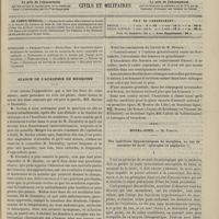0159 - Page 149 - Sommaire / Séance de l'Académie de médecine / Hôtel-Dieu. M. Ferrand. Des injections hypodermiques de morphine, en cas de menaces de mort : syncopes ou asphyxie