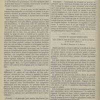 0172 - Page 162 - Revue générale. Tuberculose de la glande parotide. Par R. Meslay... et Parent... IV. Étude clinique / V. Traitement / Culture du bacille tuberculeux sur la pomme de terre emprisonnée dans la gélose glycérinée et sur le sang gélosé ; par MM. F. Bezançon et V. Griffon