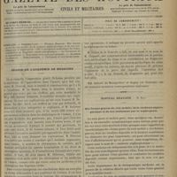 0351 - Page 341 - Sommaire / Séance de l'Académie de médecine / Hôpital Beaujon. M. Bazy. Des formes graves du rein mobile ; de la cachexie néphroptosique et de son traitement par la néphropexie