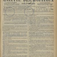 0379 - Page 369 - Sommaire / Chronique et nouvelles scientifiques. Faculté de médecine de Lyon / École de médecine de Grenoble / École de médecine de Marseille / Corps de santé de la marine / Hôpital de la Charité / Hôpital Saint-Antoine / Faculté de médecine de Paris / Avis / Chemins de fer de Paris à Lyon et à la Méditerranée