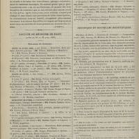 0424 - Page 414 - Les révoltes dans les asiles d'aliénés et le moyen de les prévenir ; par le Docteur E. Marandon de Montyel... (A suivre) / Faculté de médecine de Paris. (Actes du 24 au 29 avril 1899). Examens de doctorat / Chronique et nouvelles scientifiques. Hôpitaux de Paris / Corps de santé de la marine / Mot de la fin