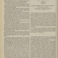 0430 - Page 420 - Académie de médecine. Séance du 18 avril 1899. Communications. Hypertrophie diffuse des os de la face et du crâne. M. Le Dentu / L'aptitude des variolés à la tuberculose. M. Hervieux / Lecture. Guérison de la luxation congénitale de la hanche par la réduction non sanglante. Nouvelle méthode de traitement. M. Ducroquet / Rapport. La dure-mère considérée comme un organe ossificateur. M. Cornil, sur un travail de M. Berezowski / Variétés. Souvenirs d'Extrême-Orient : les bains au Japon, par le Docteur J.-J. Matignon...