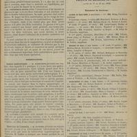 0511 - Page 505 - Société de chirurgie. Séance du 10 mai 1899. Suite de la discussion sur les tuberculoses testiculaires. M. Félizet / Présentations. Gastro-entérostomie. M. Schwartz / Résection de l'intestin. M. Tuffier / Cholécystotomie. M. Monod / Faculté de médecine de Paris. (Actes du 15 au 20 mai 1899). Examens de doctorat