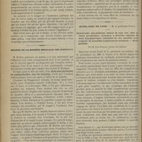 0516 - Page 510 - Paris, le 15 mai 1899 / Séance de la Société médicale des hôpitaux. M. Béclère : Abcès sous-phrénique en communication avec les bronches / M. Rendu : Pneumonie du sommet compliquée au huitième jour de méningite cérébro-spinale / Hôtel-Dieu de Lyon. M. le Professeur Poncet. Cystostomie sus-pubienne datant de sept ans, chez un vieux prostatique ; occlusion à diverses reprises du méat hypogastrique ; nécessité de son maintien pour conjurer de nouvelles complications urinaires. - Santé parfaite. Par M. Paul Piollet...