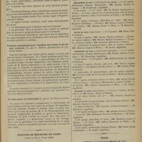 0519 - Page 513 - Revue bibliographique. Le rhume des foins, par le Docteur J. Garel... / Tableaux synoptiques pour l'analyse des urines et des dépôts urinaires, par G. Drevet... / La lutte contre la tuberculose, par G.-H. Niewenglowski / Faculté de médecine de Paris. (Actes du 22 au 27 mai 1899). Examens de doctorat / Thèses soutenues à la Faculté de médecine de Paris pendant l'année scolaire 1898-1899