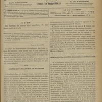 0543 - Page 537 - Avis / Sommaire / Paris, le 24 mai 1899 / Séance de l'Académie de médecine / Séance de la Société médicale des hôpitaux. M. le Professeur Lépine... : Observation de pleurésie droite, de péribronchite syphilitique avec dextrocardie consécutive