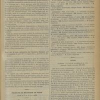 0567 - Page 561 - Revue bibliographique. Guide pratique pour les analyses de chimie physiologique, à l'usage des médecins, pharmaciens et chimistes, par le Docteur F. Martz... Préface de M. le Professeur Lépine / Essai sur la cure préventive de l'hystérie féminine par l'éducation, par Mlle Georgette Déga... / Faculté de médecine de Paris. (Actes du 5 au 10 juin 1899). Examens de doctorat / Thèses soutenues à la Faculté de médecine de Paris pendant l'année scolaire 1898-1899