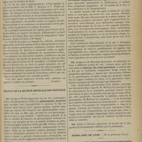 0593 - Page 587 - Congrès de Berlin. (A suivre) / Séance de la Société médicale des hôpitaux. MM. Rendu et Widal : Splénomégalie primitive / MM. Jacquet et de Manoussi : Tabes par des crises gastriques / Hôtel-Dieu de Lyon. M. le Professeur Poncet. Anévrysme artério-veineux traumatique du creux poplité gauche ; ablation de la poche ; guérison. Par M. Alexis Carrel...