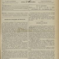 0599 - Page 593 - Sommaire / Séance de l'Académie de médecine / Congrès de Berlin. Thérapeutique, M. Curshmann...