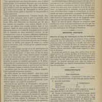 0621 - Page 615 - Imperforation ano-rectale. D'abord traitée par le procédé du Trocart ; anus artificiel au cinquantième jour. [Rapport de M. Broca, à la Société de chirurgie, sur un travail adressé par M. le Docteur Delanglande...] / Médecine pratique. Réaction du sang des diabétiques au bleu de méthylène / Thérapeutique. Vers intestinaux