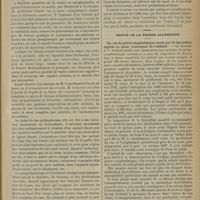 0653 - Page 647 - Travaux récents sur l'actinomycose humaine ; par M. Alexis Carrel... / Revue de la presse Allemande. Un cas de goitre exophtalmique causé par la thyroïdine ingérée en excès (traitement de l'obésité). (Centralbl. f. Inn. Med., 1898, observ., p. 350 et passim.) / De l'influence du sucre sur la fatigue musculaire