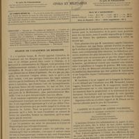 0707 - Page 701 - Sommaire / Séance de l'Académie de médecine / L'aortite en plaques ou aortite paludéenne. Lésions anatomiques et désordres consécutifs : névrite cardiaque, anévrysme, etc. Par le Docteur Lancereaux...