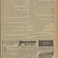 0713 - Page 707 - Chronique et nouvelles scientifiques. Marine / Colonies / Distinctions honorifiques / Association française d'urologie / Université de Paris / Muséum d'histoire naturelle / Chambre des députés / Nécrologie / Le coup du médecin