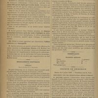 0730 - Page 724 - Séance de la Société médicale des hôpitaux. M. Thoinot : Propagation de la fièvre typhoïde à Paris par l'eau de source, une discussion intéressante à laquelle prirent part successivement MM. Antony, Chantemesse, Thoinot, Widal / M. Lermoyez : Observation curieuse d'une jeune fille qui est réglée par l'oreille droite / M. Voisin : Démence paralytique survenue après des accès d'épilepsie en série / M. Antony : Rhumatisme fibreux / Médicaments nouveaux. L'Ecthol. Par le Docteur P.-L. Lectoure / Formulaire. Stomatite aphteuse / Société de chirurgie. Séance du 5 juillet 1899. Discussion sur les hématocèles rétro-utérines. M. Routier