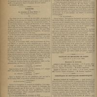 0732 - Page 726 - Société de chirurgie. Séance du 5 juillet 1899. Présentations. Fistule de l'ouraque. M. Monod / Luxations isolées des os du carpe. M. Bergier / Variétés. Le décanat de Guy Patin. Par le Docteur A. Corlieu. (A suivre) / Faculté de médecine de Paris. (Actes du 17 au 18 juillet 1899). Examens de doctorat / Chronique et nouvelles scientifiques. Banquet Ladreit de Lacharrière
