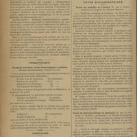 0746 - Page 740 - Médecine pratique. Antitoxique général, par Ed. Crouzel... / Thérapeutique. Rougeole anormale ; forme hémorragique ; accidents broncho-pneumoniques. D'après Grancher / Formulaire. Angine de poitrine / Asystolie / Revue bibliographique. Traité des maladies de l'enfance, par J. Comby... / Traité de chirurgie clinique et opératoire, par les Docteurs A. Le Dentu... et Pierre Delbet... (Tome VIII : Maladies du pancréas, de la rate, du foie et des voies biliaires, de l'anus et du rectum, des reins)