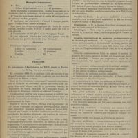 0756 - Page 750 - Médecine pratique. Les appareils orthopédiques en celluloïd / Formulaire. Méningite tuberculeuse / Chalazion / Variétés. Un laboratoire d'Apothicaire au XVIIe siècle (à Paris). Par M. Eug. Toulouze... / Chronique et nouvelles scientifiques. Hôpitaux de Paris / Faculté de Paris / Nomination / Nécrologie / Congrès international de médecine professionnelle et de déontologie médicale / Une grève médicale / Encore les conserves / La peste en Orient / Odeur de la terre