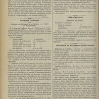 0784 - Page 778 - Hygiène de l'émigrant dans les colonies africaines ; par le Docteur J. Brault... (A suivre) / Médecine pratique. Solution anesthésique hémostatique, son emploi en stomatologie / Thérapeutique. Injections de calomel / Chronique et nouvelles scientifiques. Hôpitaux de Province / Hospices de Nîmes / Facultés de province / Guerre