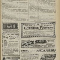 0813 - Page 807 - Chronique et nouvelles scientifiques. L'état sanitaire en Russie / Nécrologie / Voyages d'études médicales aux eaux minérales / Chemins de fer de Paris à Lyon et à la Méditerranée