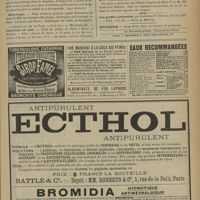 0853 - Page 847 - Chronique et nouvelles scientifiques. Action du ricin sur les moustiques / Nécrologie / Chemins de fer de Paris à Lyon et à la Méditerranée