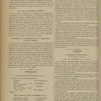 0858 - Page 852 - Médecine pratique. L'iodure de potassium et l'actinomycose / Un signe présomptif de syphilis / Traitement de la pleurésie par les applications locales de gaïacol. (Deuts. med. Zeit., 1898) / Formulaire. Contre le prurit du scrotum (Leistikow) / Sirop compose contre le psoriasis (Brocq). (Gaz. hebd.) / Revue bibliographique. Thérapeutique clinique de la fièvre typhoïde, par le Docteur Odilon Martin / Variétés. Le décanat de Guy Patin. Par le Docteur A. Corlieu