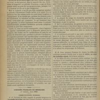 0876 - Page 870 - Du diagnostic précoce de la rougeole ; par le Docteur Cazal / Congrès français de médecine. (Ve session, Lille 1899). Communications diverses. M. H. Lavrand... : Érysipèle de la face / M. M. Faure : Délire, au cours des maladies aiguës