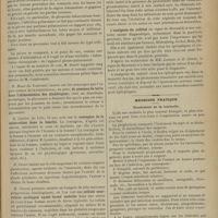 0879 - Page 873 - Congrès français de médecine (Ve session, Lille 1899). Communications diverses. M. Desoil... : Contusion thoracique / M. Mossé... : De pommes de terre dans l'alimentation des diabétiques / M. Lemière... : Contagion de la tuberculose dans la famille / M. Charrin : Cellule musculaire cardiaque ayant formé embolie / M. Crocq... : Épilepsie jacksonienne hystérique / M. Moncorvo... : Néphrite aiguë paludique / Analgésie du cubital. MM. Lannois et H. Carrier / Médecine pratique. Traitement de la varicelle