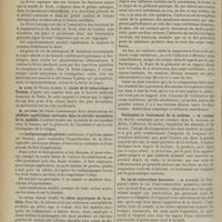 1014 - Page 1008 - Congrès de l'association française pour l'avancement des sciences. XXVIIIe session, tenue à Boulogne-sur-Mer, du 14 au 21 septembre 1899. Médecine. Fièvre des tuberculeux / M. Loir... : Rareté de la tuberculose en Tunisie / M. Le Noir... : Phlébite syphilitique survenue dans la période secondaire de la syphilis / Badigeonnages de gaïacol, M. Leduc... / Effets psychiques de la caféine / M. Claude... : Ulcérations au cours d'une cirrhose / Ulcérations de l'estomac avec hémorragie / Chirurgie. Gibbosités expérimentales. M. Ménard... et M. Guibal / Pathogénie et traitement de la scoliose. M. Pierre... / Un cas de tuberculose herniaire. M. Faguet... / La bicyclette dans le traitement des hernies. M. Loir... / Môle vésiculaire. M. Delore...