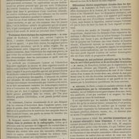 1021 - Page 1015 - Congrès de l'association française pour l'avancement des sciences. XXVIIIe session, tenue à Boulogne-sur-Mer, du 14 au 21 septembre 1899. (Suite et fin). Électricité médicale. Cystites et cystalgies consécutives aux opérations sur l'utérus, M. Desnos... montre quels sont les résultats éloignés de l'électrolyse de l'urèthre / Traitement de l'incontinence d'urine. M. Levis Jones... / Traitement électrolytique des angiomes graves. M. Bergonié... / M. Bergonié : Utilité des mesures électriques dans la pratique de la radiographie / Effluvations électro-magnétiques chaudes dans les dyspepsies. M. Baraduc... / Traitement du mal perforant plantaire par la faradisation du nerf tibial postérieur et de ses branches terminales. M. Crocq... / M. Régnier... : Goitre exophtalmique, par la voltaïsation stable / Névrites traumatiques par le courant alternatif à basse fréquence / Sur la production de l'ozone par les courants de haute fréquence. MM. H. Bordier et Moreau...
