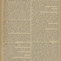 1050 - Page 1044 - Revue de la presse. Chirurgie. Conduite à tenir dans les blessures de la moelle. (Ann. of surg., août 1899) / Taille hypogastrique avec suture consécutive de la vessie. M. A. Birstein. (Vratch, 1899, nos 11 et 12) / Bons effets des abcès de fixation dans un cas de pyohémie. (C. R. in Centralbl. f. Inn. Med., 1899, n° 31, p. 822) / L'influence des anesthésiques sur la perméabilité rénale, par MM. R. Galeazzi et A. Grillo. (Il Policlinico, n° 18, 1899) / Maladies de l'enfance. La lithiase rénale chez les enfants. (Arch. de méd. des enf., oct. 1899) / Examen des crachats chez les nourrissons. (Vratch, 1899, n° 16)
