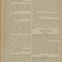 1078 - Page 1072 - De l'hématocèle spontanée de la tunique vaginale ; par le Docteur Vandenbossche... / Revue de la presse. Médecine. Traitement du tétanos traumatique par les injections d'émulsion de substance cérébrale, par M. Krokiewics. (Wiener klin. Woch., n° 29, 1899) / Chirurgie. Modification de la technique opératoire pour l'énucléation des tumeurs des ligaments larges