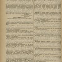 1080 - Page 1074 - Revue de la presse. Obstétrique et gynécologie. De la symphyséotomie sans immobilisation consécutive. (G. Fieux, Rev. mens. de gyn., d'obs. et de paediat. de Bordeaux, août 1899) / Chronique et nouvelles scientifiques. Jury de l'internat / Hospices de Nîmes / Guerre / Marine / Le typhus / Faculté de médecine de Paris