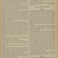 1113 - Page 1107 - Association française de chirurgie. [XIIIe Congrès de chirurgie, 1899 (suite)]. Discussion de la première question. M. Terrier. (A suivre) / Revue de la presse. Médecine. Sur la perméabilité rénale dans la fièvre typhoïde. (Bull. méd., 14 oct. 1899) / Le cancer endémique. [C. R. in Centralbl. f. Inn. med., 1899, n° 27, p. 719] / Chirurgie. En quel point le rebord hépatique coupe-t-il, sur le vivant, le rebord costal gauche ?