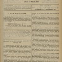 1131 - Page 1125 - A nos lectures / Sommaire / Séance de la Société médicale des hôpitaux. (20 octobre 1899). M. Souques : Anévrysme de la crosse de l'aorte / M. Variot : Inocclusion du septum ventriculaire sans rétrécissement de l'artère pulmonaire et sans cyanose / M. Merklen : Passage de caillots de l'oreillette droite à l'oreillette gauche par un trou de Botal non oblitéré (embolie paradoxale) / M. Béclère, au nom de M. Boinet... : Hémiplégie transitoire, de monoplégie brachiale droite assez prolongée dans un cas de maladie de Basedow