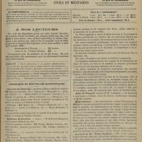 1267 - Page 1261 - A nos lecteurs / Sommaire / Chronique et nouvelles scientifiques. Concours de l'internat / Hôpitaux de Province / Marine / Statistique / Asile de Villejuif (service de M. Toulouse) / Hôtel médical / La santé de Mme Yvette Guilbert