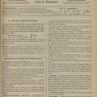 1347 - Page 1341 - A nos lecteurs / Sommaire / Chronique et nouvelles scientifiques. L'incident du concours de l'internat / Hôpitaux de Province / Marine / Épidémie / Le vaisseau-Hôpital Princess-of-Wales / Nécrologie / Hôpital Cochin