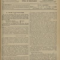 1371 - Page 1365 - A nos lecteurs / Sommaire / Paris, le 18 décembre 1899