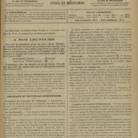 1391 - Page 1385 - Sommaire / Chronique et nouvelles scientifiques. L'incident du concours de l'internat / La rue Bouchut / Marine / Statistique / Nécrologie / La France au Transvaal / L'hygiène des cabines téléphoniques / Urgent