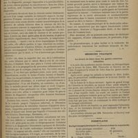 0035 - Page 29 - Etude clinique de la cholécystite calculeuse / Médecine pratique. La levure de bière dans les gastro-entérites infantiles / Formulaire. Badigeonnages phéniqués du pharynx dans la coqueluche / Faculté de médecine de Paris. (Actes du 15 au 20 janvier 1900). Examens de doctorat