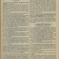 0085 - Page 79 - Revue générale. Les associations d'images verbales et l'aphasie chez les enfants. Par Fernand Bernheim... / Séance de la Société de chirurgie. (17 janvier 1900). Traitement chirurgical des kystes hydatiques ; M. Potherat / Fracture de l'axis, par M. Delbet, Résection temporo-maxillaire par M. Chavasse ; une communication de M. Reynier sur l'examen histologique d'un angiome caverneux / M. Reynier, sur deux observations de chirurgie herniaire présentées par M. Buffet... : Hernie étranglée avec sphacèle de l'intestin, résection, entérorraphie et guérison ; un cas de gangrène herniaire avec phlegmon stercoral / M. Quénu : Refait une joue à l'aide d'un lambeau pris sur le bras par la méthode italienne / Colombophilie médicale ; par le Docteur Kaplan...